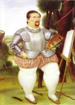 フェルナンド・ボテロ Painting - スペインの征服者フェルディナンドの船頭としての自画像